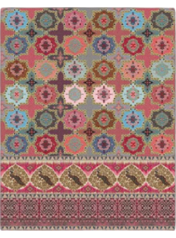 قالیچه و فرشینه سنتی و مدرن هال و پذیرایی برند رویان کدZ215 سایت خرید برو