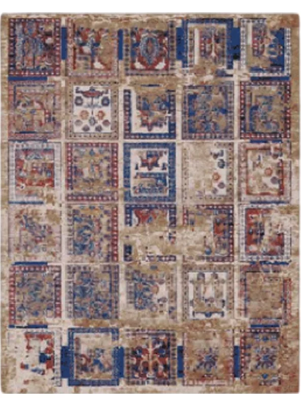 قالیچه و فرشینه سنتی و مدرن هال و پذیرایی برند رویان کدZ221 سایت خرید برو