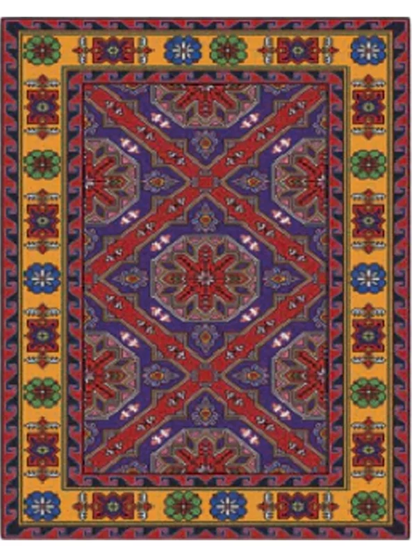 قالیچه و فرشینه سنتی و مدرن هال و پذیرایی برند رویان کدZ247 سایت خرید برو