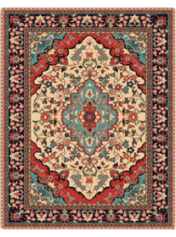 قالیچه و فرشینه سنتی و مدرن هال و پذیرایی برند رویان کدZ308 سایت خرید برو