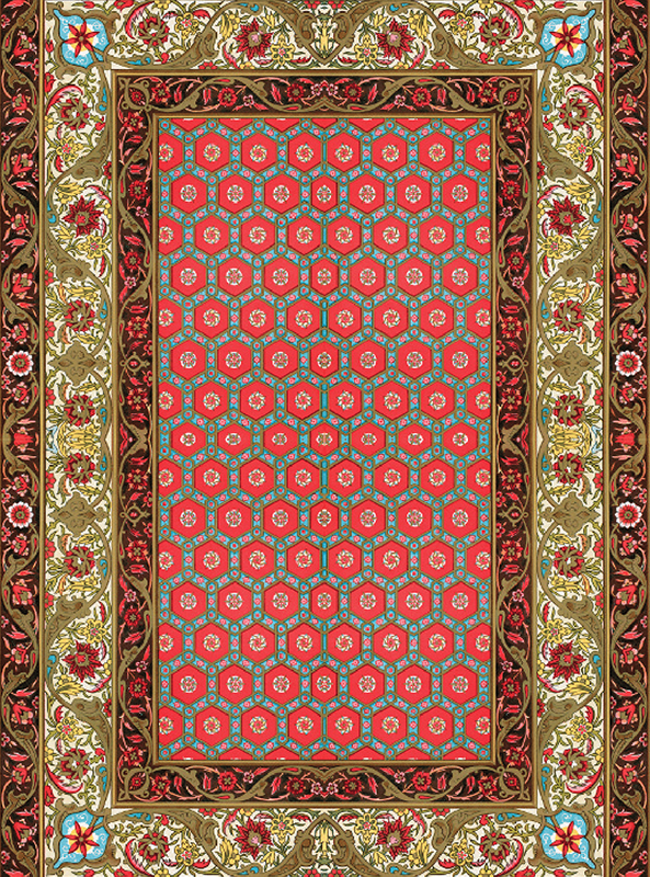 قالیچه و فرشینه سنتی و مدرن هال و پذیرایی برند رویان کدZ310 سایت خرید برو