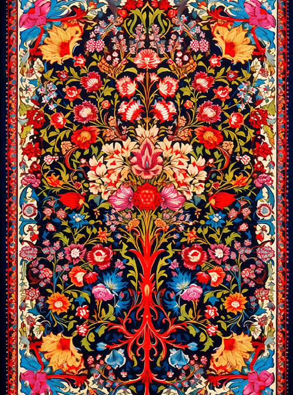 قالیچه و فرشینه سنتی و مدرن هال و پذیرایی برند رویان کدZ311 سایت خرید برو