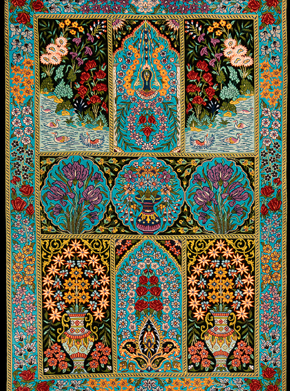 قالیچه و فرشینه سنتی و مدرن هال و پذیرایی برند رویان کدZ313 سایت خرید برو