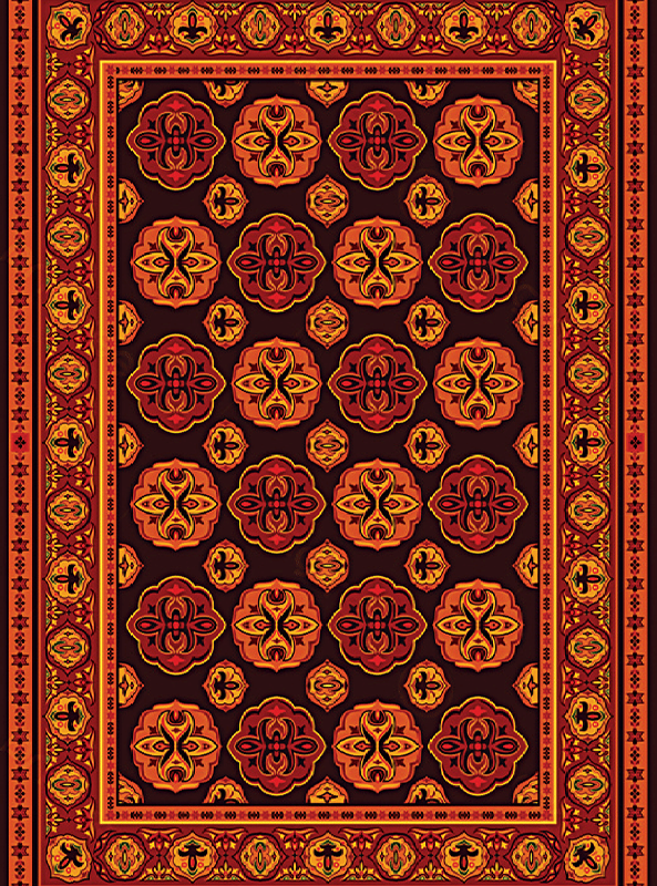 قالیچه و فرشینه سنتی و مدرن هال و پذیرایی برند رویان کدZ318 سایت خرید برو