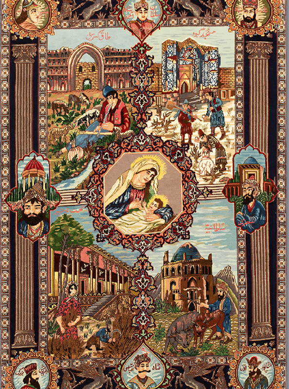 قالیچه و فرشینه سنتی و مدرن هال و پذیرایی برند رویان کدZ320 سایت خرید برو