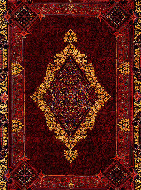 قالیچه و فرشینه سنتی و مدرن هال و پذیرایی برند رویان کدZ325 سایت خرید برو