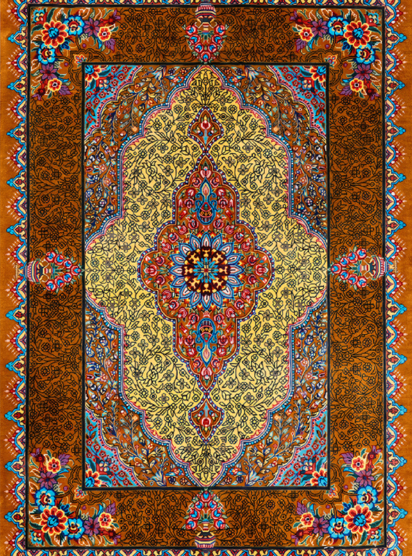 قالیچه و فرشینه سنتی و مدرن هال و پذیرایی برند رویان کدZ330 سایت خرید برو