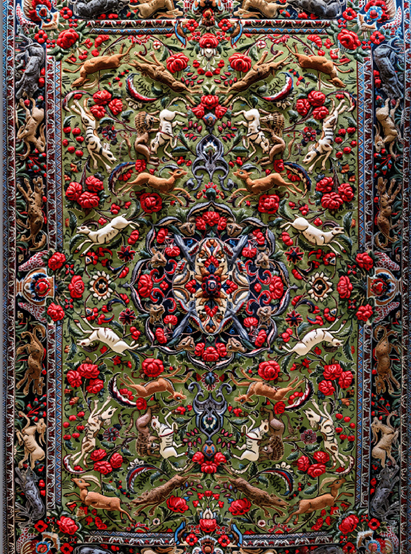 قالیچه و فرشینه سنتی و مدرن هال و پذیرایی برند رویان کدZ331 سایت خرید برو