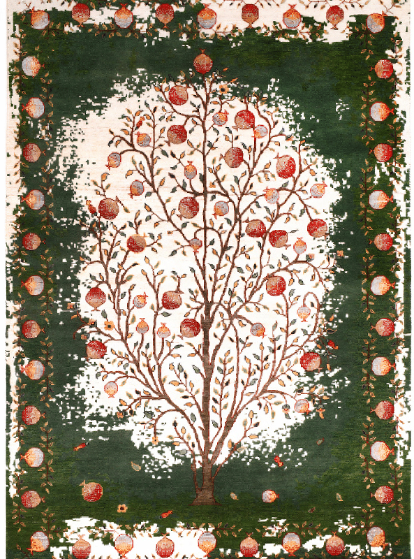 قالیچه و فرشینه سنتی و مدرن هال و پذیرایی برند رویان کدZ336 سایت خرید برو