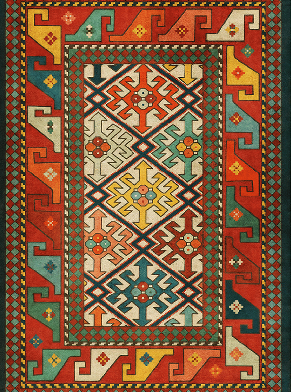 قالیچه و فرشینه سنتی و مدرن هال و پذیرایی برند رویان کدZ339 سایت خرید برو