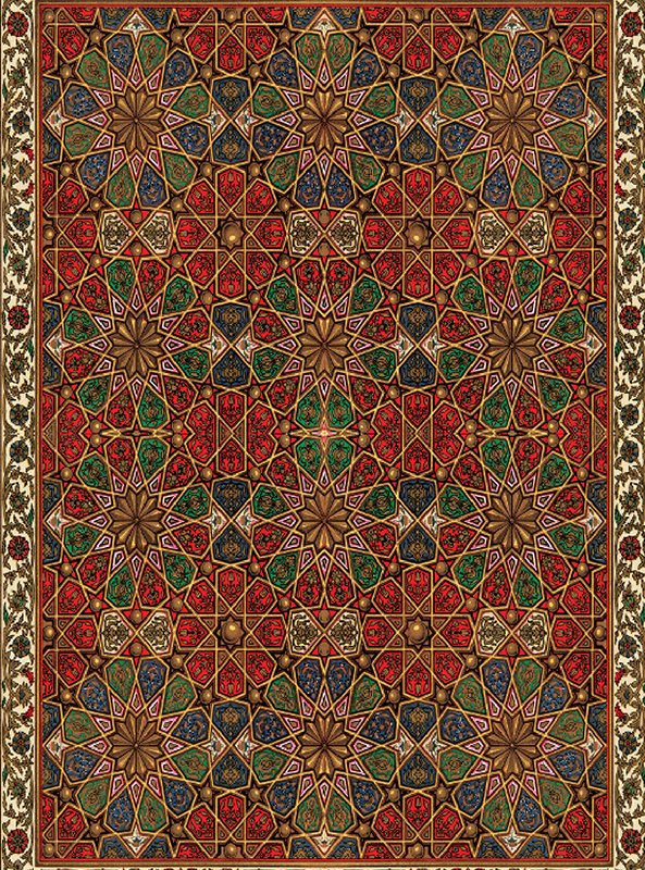 قالیچه و فرشینه سنتی و مدرن هال و پذیرایی برند رویان کدZ342 سایت خرید برو