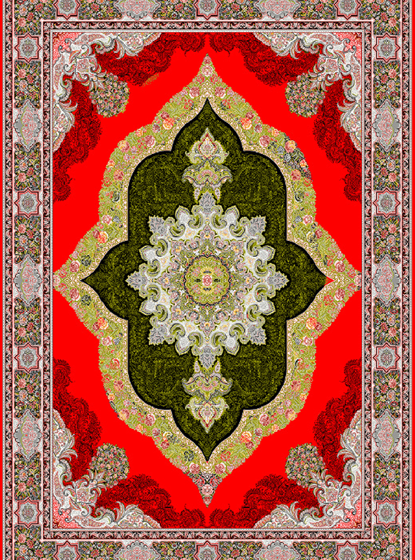 قالیچه و فرشینه سنتی و مدرن هال و پذیرایی برند رویان کدZ347 سایت خرید برو