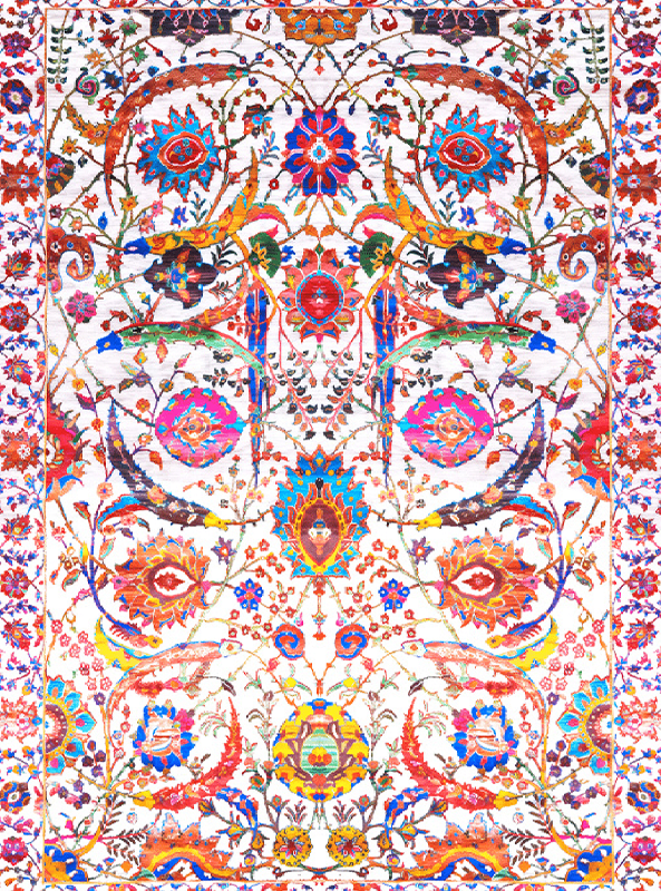 قالیچه و فرشینه سنتی و مدرن هال و پذیرایی برند رویان کدZ353 سایت خرید برو