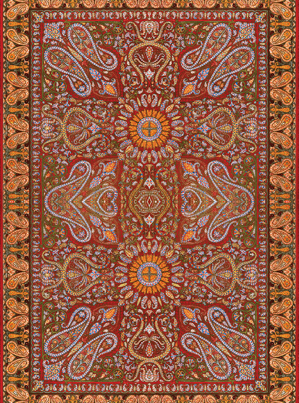 قالیچه و فرشینه سنتی و مدرن هال و پذیرایی برند رویان کدZ356 سایت خرید برو