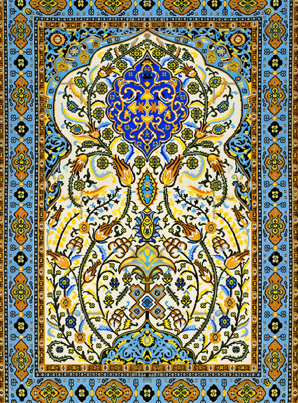 قالیچه و فرشینه سنتی و مدرن هال و پذیرایی برند رویان کدZ359 سایت خرید برو