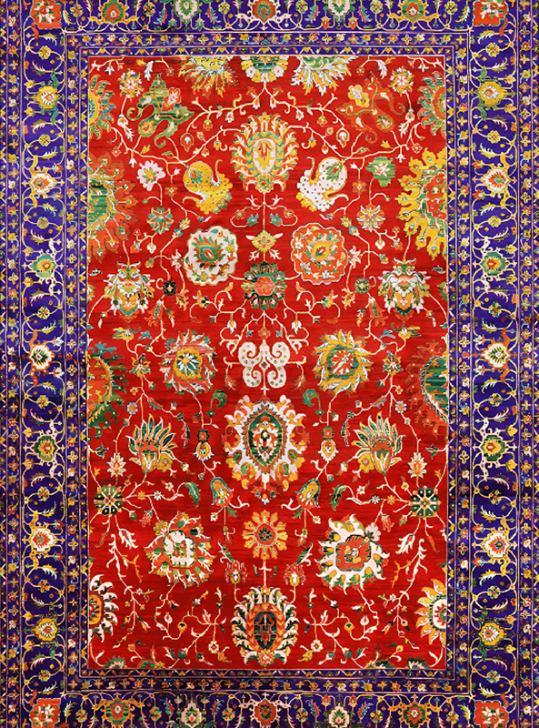 قالیچه و فرشینه سنتی و مدرن هال و پذیرایی برند رویان کدZ363 سایت خرید برو