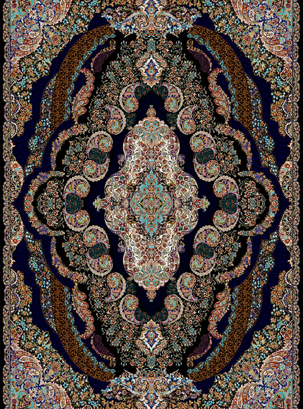 قالیچه و فرشینه سنتی و مدرن هال و پذیرایی برند رویان کدZ366 سایت خرید برو