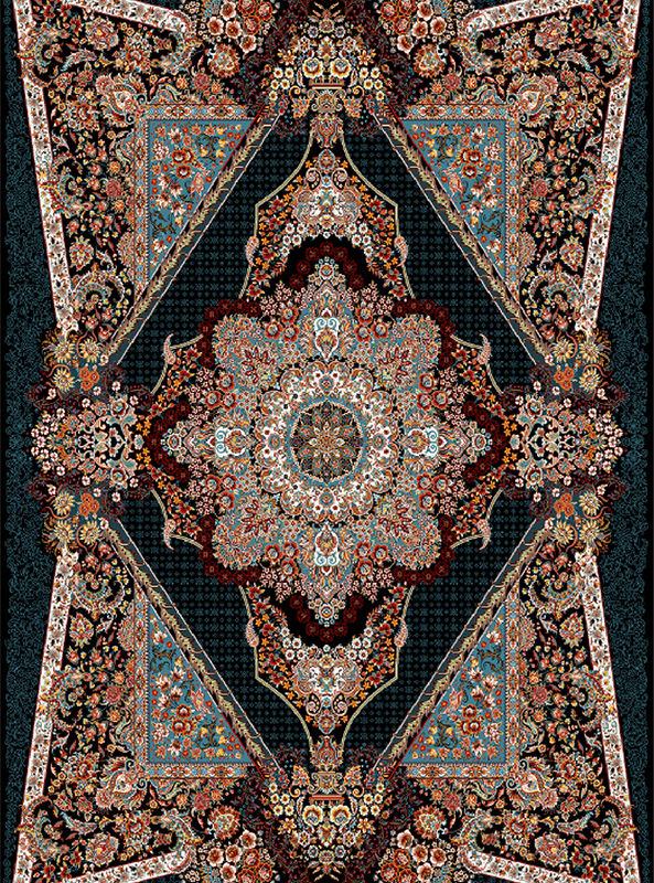 قالیچه و فرشینه سنتی و مدرن هال و پذیرایی برند رویان کدZ370 سایت خرید برو