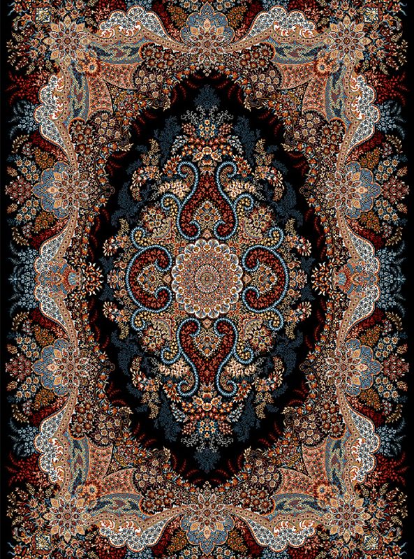 قالیچه و فرشینه سنتی و مدرن هال و پذیرایی برند رویان کدZ374 سایت خرید برو