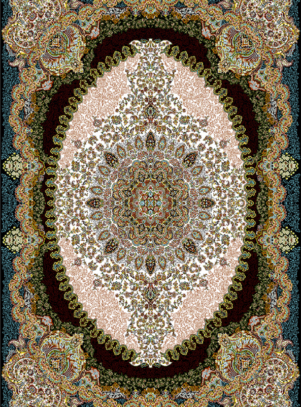 قالیچه و فرشینه سنتی و مدرن هال و پذیرایی برند رویان کدZ376 سایت خرید برو