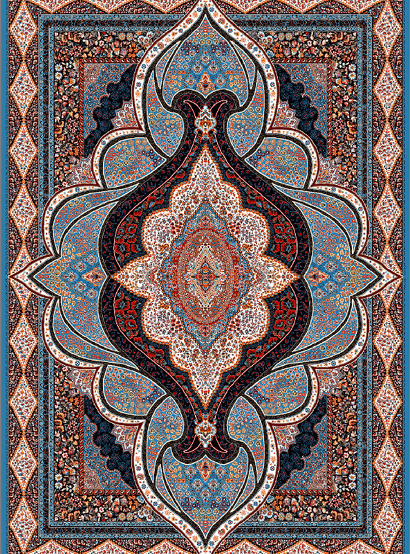 قالیچه و فرشینه سنتی و مدرن هال و پذیرایی برند رویان کدZ377 سایت خرید برو