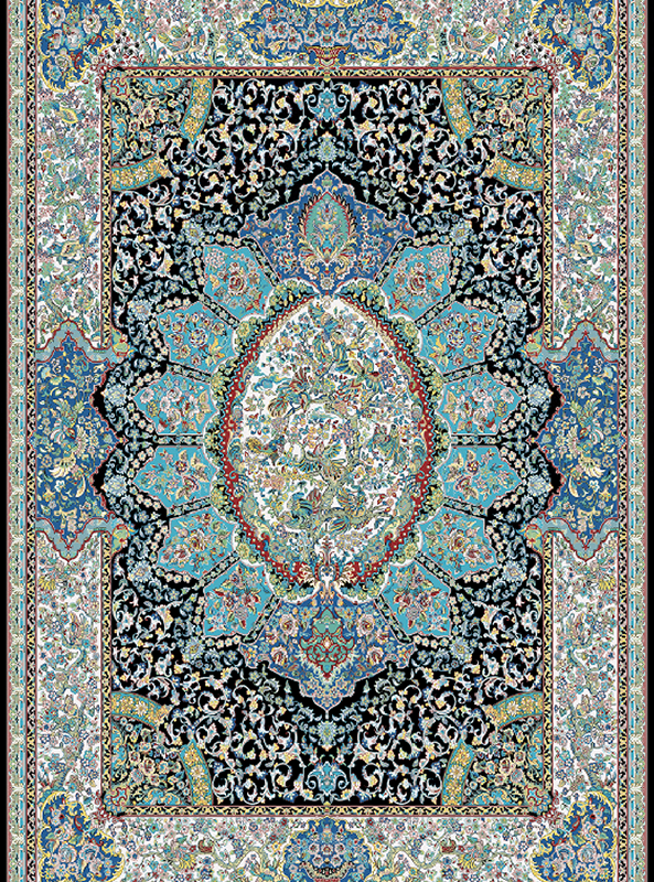 قالیچه و فرشینه سنتی و مدرن هال و پذیرایی برند رویان کدZ381 سایت خرید برو