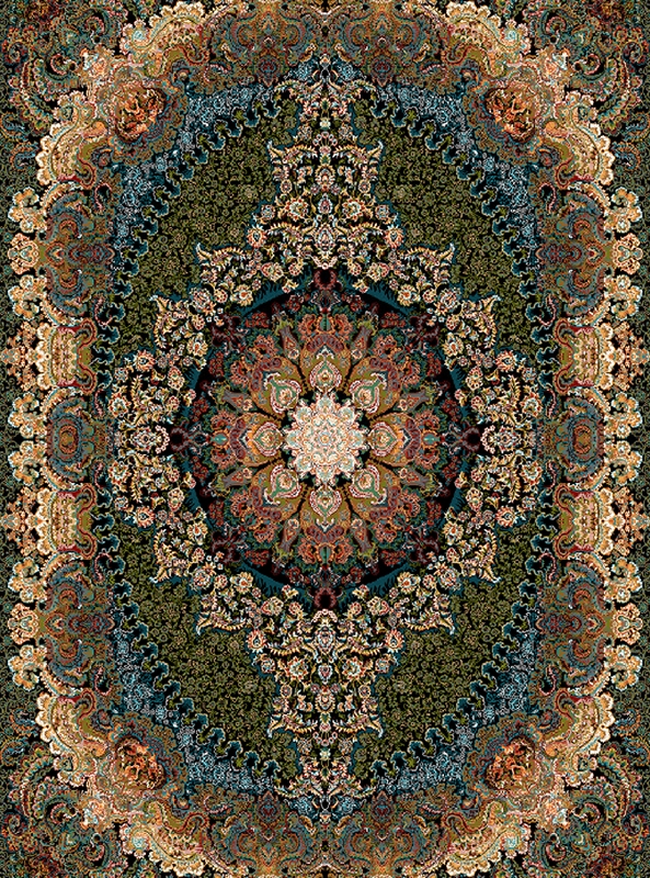 قالیچه و فرشینه سنتی و مدرن هال و پذیرایی برند رویان کدZ382 سایت خرید برو