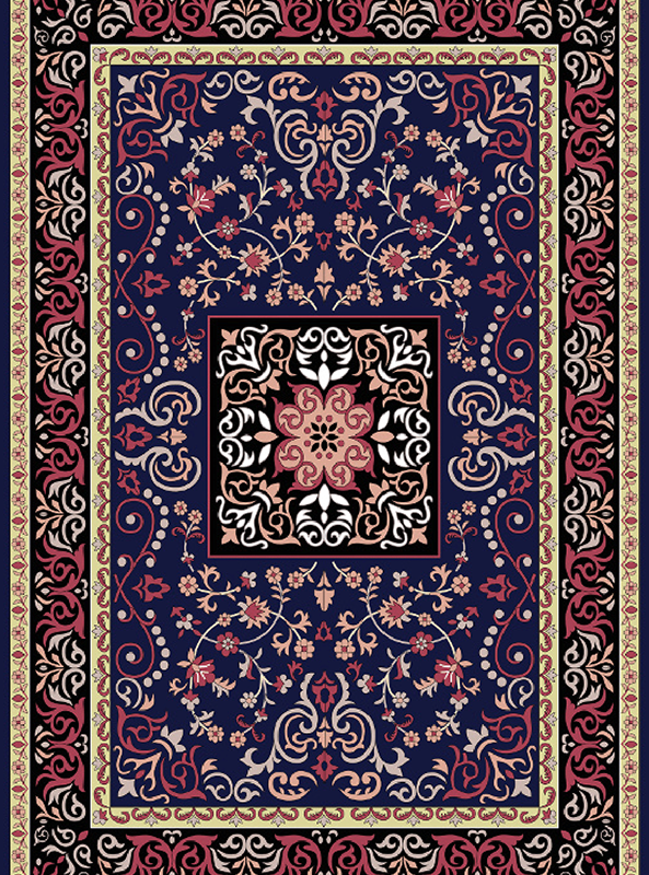 قالیچه و فرشینه سنتی و مدرن هال و پذیرایی برند رویان کدZ393 سایت خرید برو