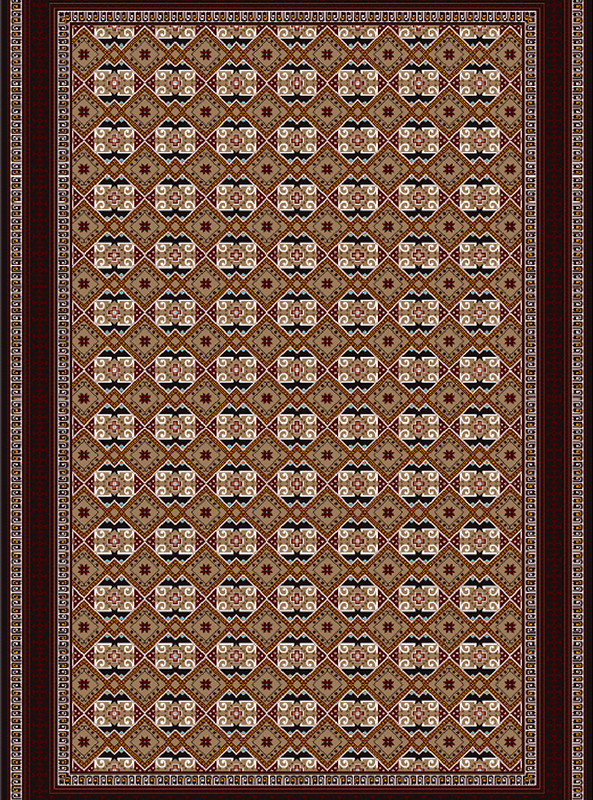 قالیچه و فرشینه سنتی و مدرن هال و پذیرایی برند رویان کدZ395 سایت خرید برو