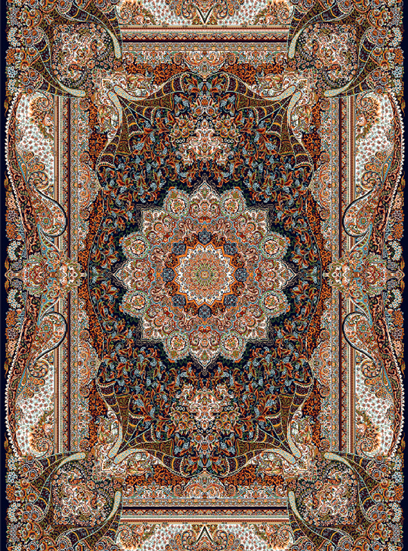 قالیچه و فرشینه سنتی و مدرن هال و پذیرایی برند رویان کدZ409 سایت خرید برو