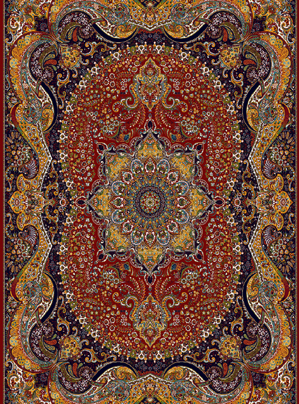 قالیچه و فرشینه سنتی و مدرن هال و پذیرایی برند رویان کدZ414 سایت خرید برو