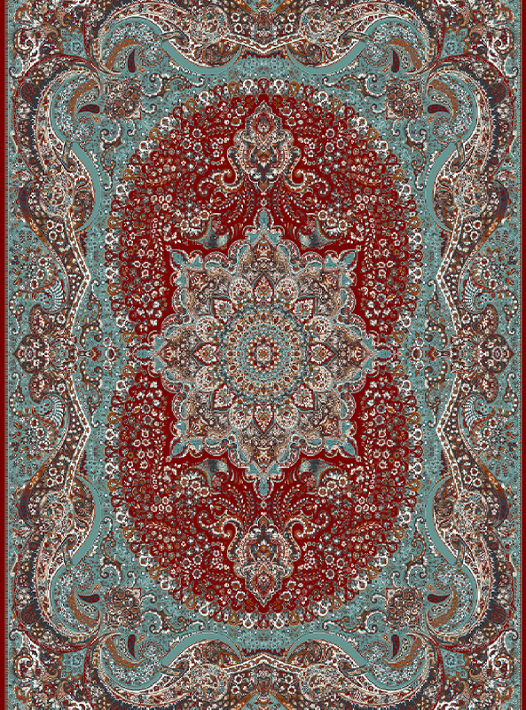 قالیچه و فرشینه سنتی و مدرن هال و پذیرایی برند رویان کدZ421 سایت خرید برو