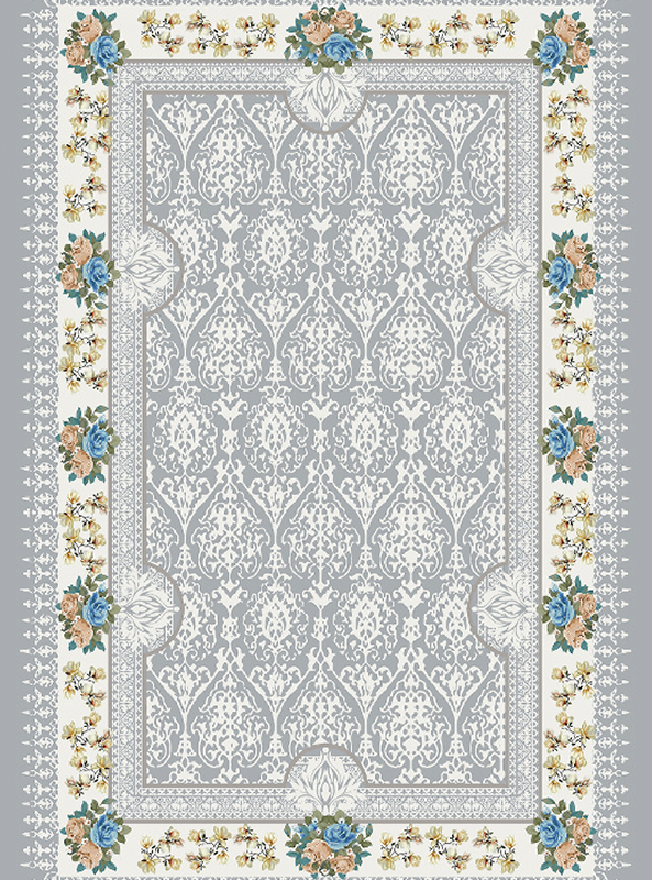 قالیچه و فرشینه سنتی و مدرن هال و پذیرایی برند رویان کدZ428 سایت خرید برو