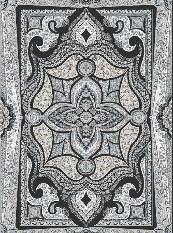 قالیچه و فرشینه سنتی و مدرن هال و پذیرایی برند رویان کدZ440 سایت خرید برو