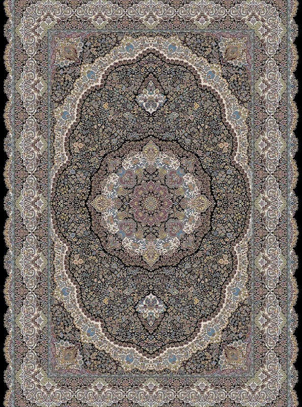 قالیچه و فرشینه سنتی و مدرن هال و پذیرایی برند رویان کد D49 سایت خرید برو