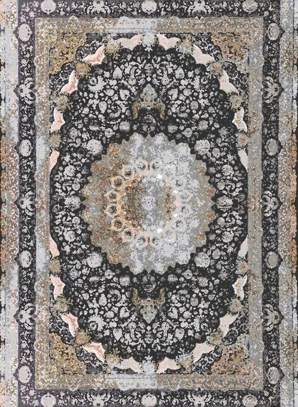 قالیچه و فرشینه سنتی و مدرن هال و پذیرایی برند رویان کد D108 سایت خرید برو