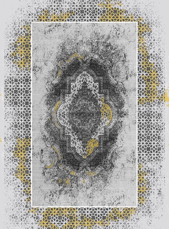 قالیچه و فرشینه سنتی و مدرن هال و پذیرایی برند رویان کد D128 سایت خرید برو