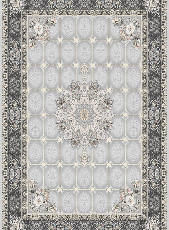 قالیچه و فرشینه سنتی و مدرن هال و پذیرایی برند رویان کد D134 سایت خرید برو