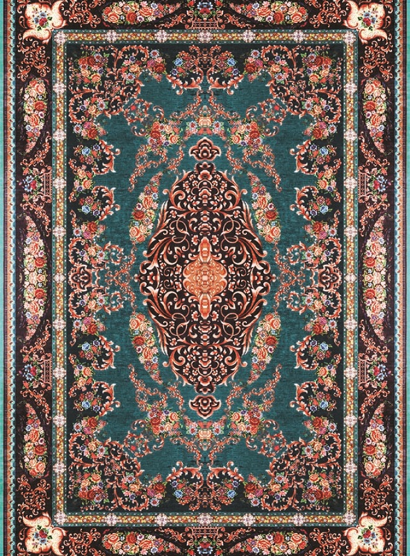 قالیچه و فرشینه سنتی و مدرن هال و پذیرایی برند رویان کد D171 سایت خرید برو