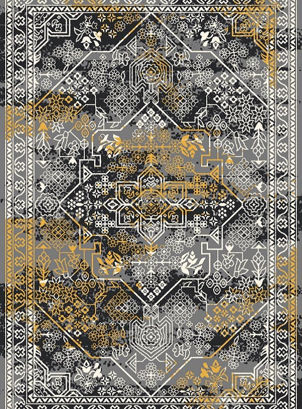 قالیچه و فرشینه سنتی و مدرن هال و پذیرایی برند رویان کد D172 سایت خرید برو