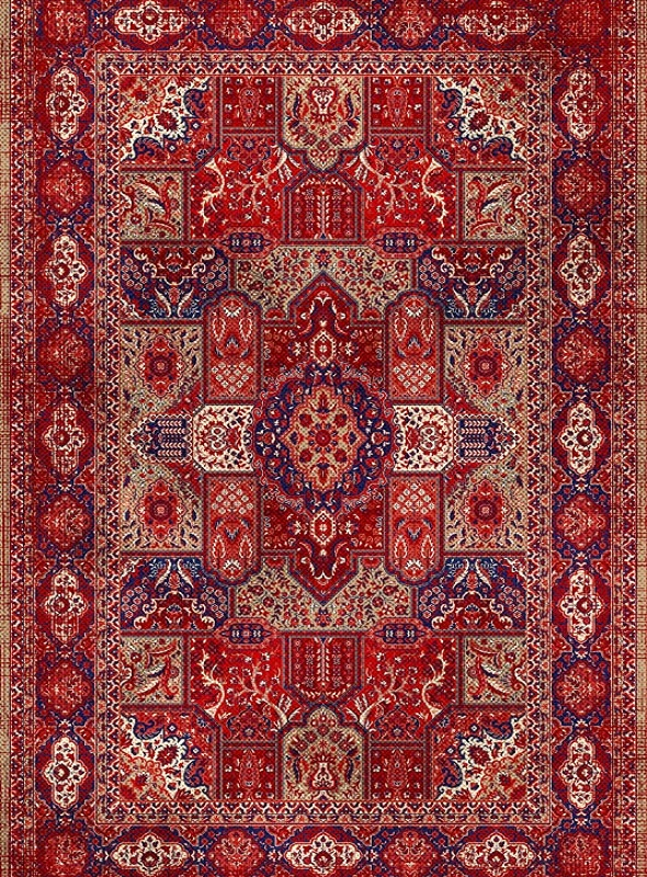 قالیچه و فرشینه سنتی و مدرن هال و پذیرایی برند رویان کد D188 سایت خرید برو