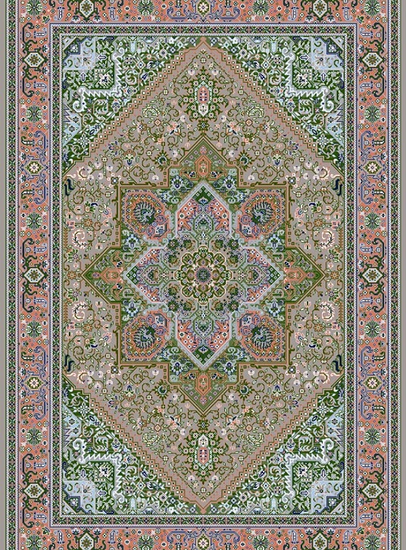 قالیچه و فرشینه سنتی و مدرن هال و پذیرایی برند رویان کد D196 سایت خرید برو