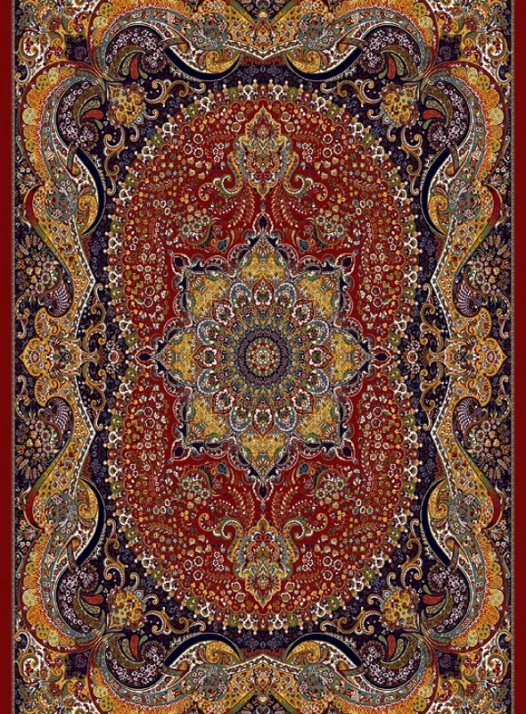 قالیچه و فرشینه سنتی و مدرن هال و پذیرایی برند رویان کد D206 سایت خرید برو