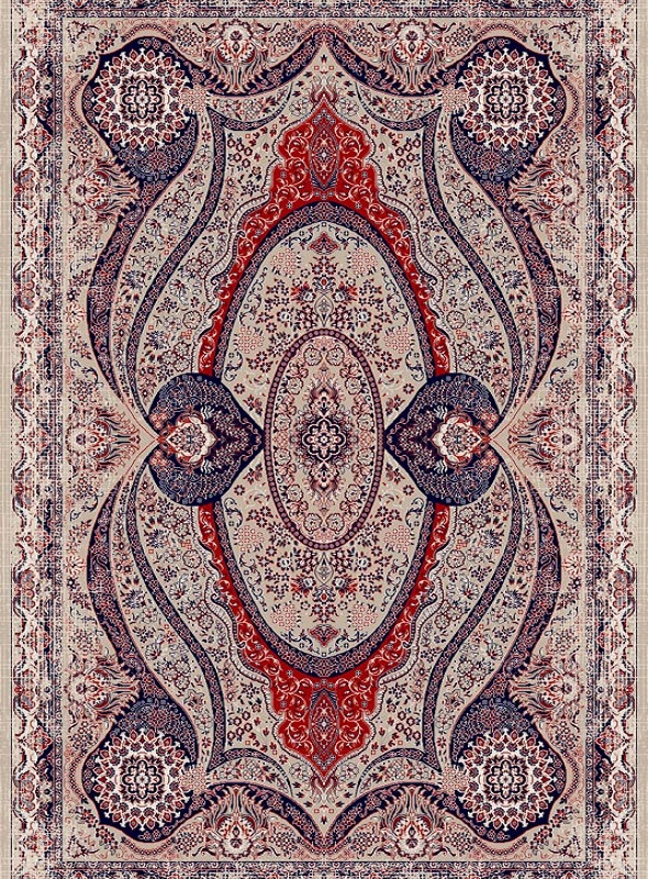 قالیچه و فرشینه سنتی و مدرن هال و پذیرایی برند رویان کد D212 سایت خرید برو