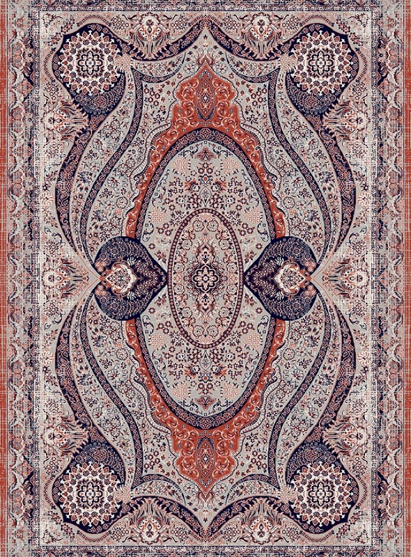 قالیچه و فرشینه سنتی و مدرن هال و پذیرایی برند رویان کد D213 سایت خرید برو