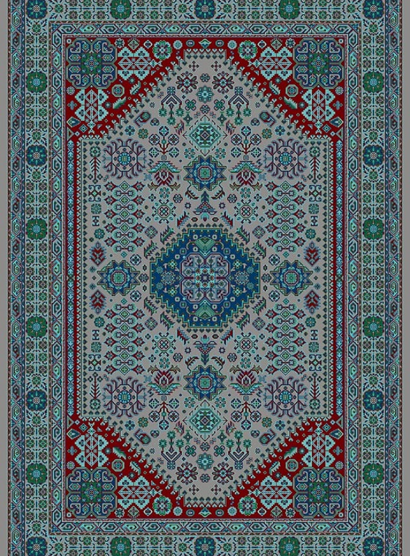 قالیچه و فرشینه سنتی و مدرن هال و پذیرایی برند رویان کد D250 سایت خرید برو