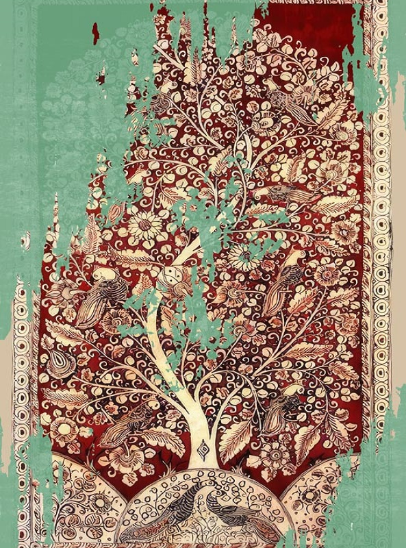 قالیچه و فرشینه سنتی و مدرن هال و پذیرایی برند رویان کد D256 سایت خرید برو