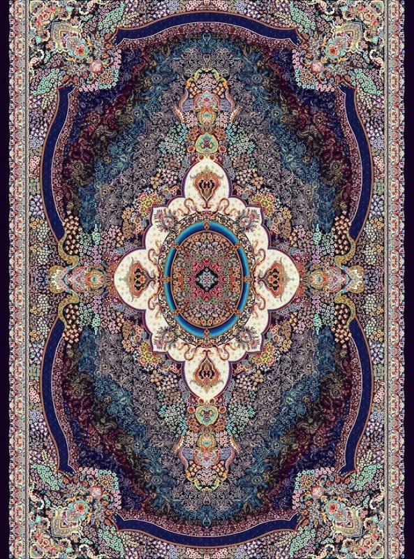 قالیچه و فرشینه سنتی و مدرن هال و پذیرایی برند رویان کد D257 سایت خرید برو