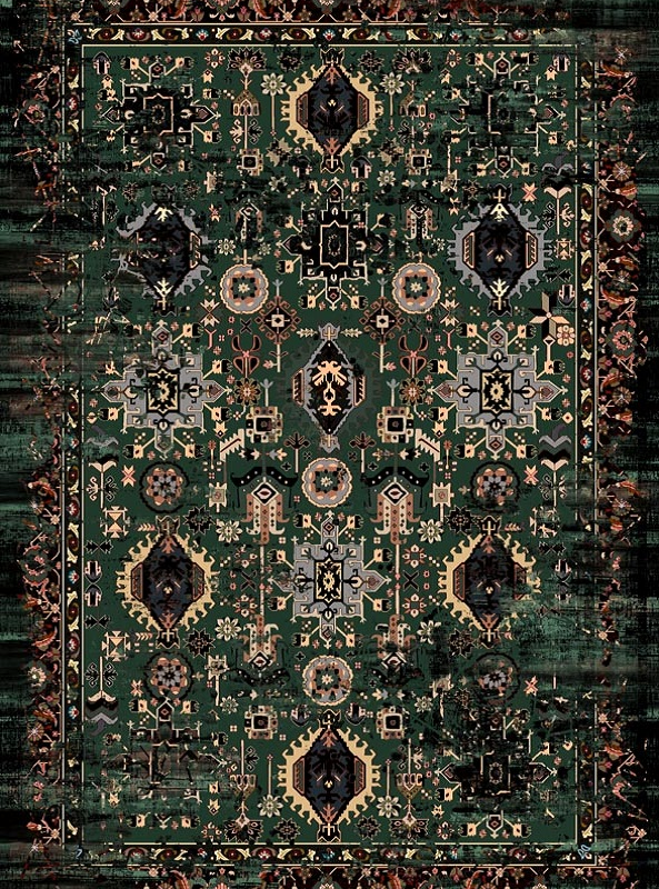 قالیچه و فرشینه سنتی و مدرن هال و پذیرایی برند رویان کد D261 سایت خرید برو