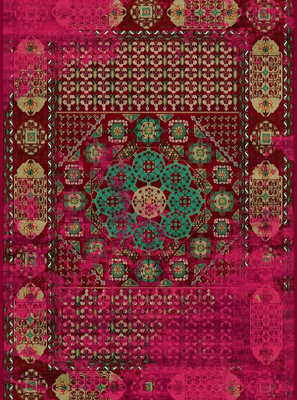 قالیچه و فرشینه سنتی و مدرن هال و پذیرایی برند رویان کد D262 سایت خرید برو